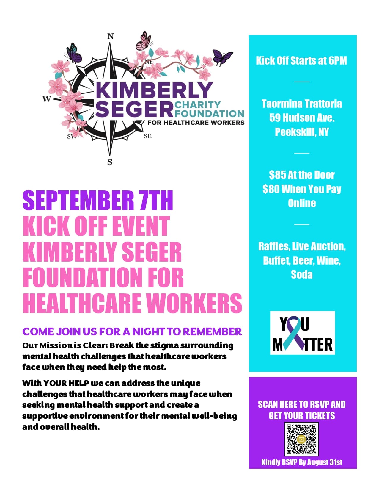 A flyer for the september 7 th kick off event.